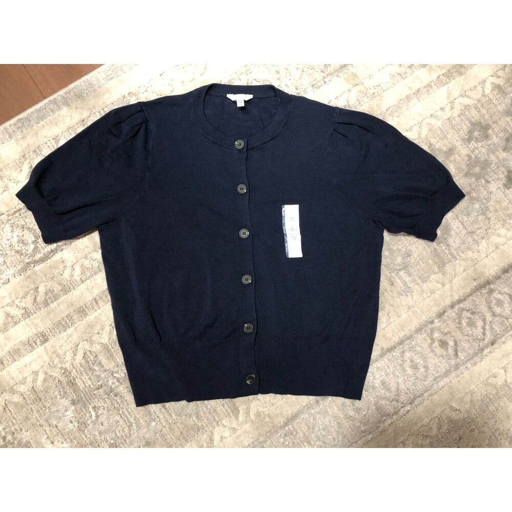 Woman's XXL Navy Crew Cardigan